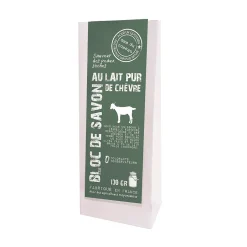 Bloc de savon au lait pur de chevre 130gr