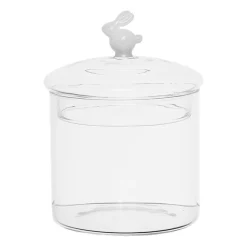 Bocal avec couvercle en verre borosilicate 60cl - Lapin