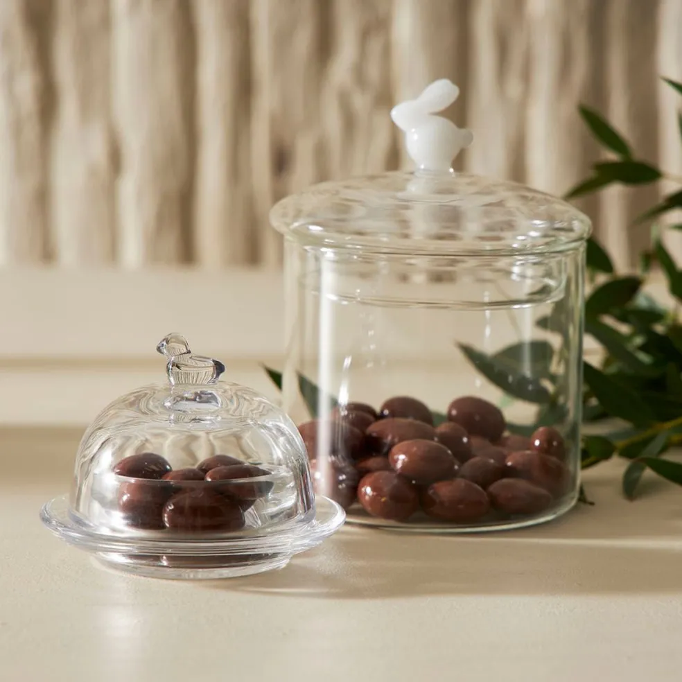 Bocal avec couvercle en verre borosilicate 60cl - Lapin