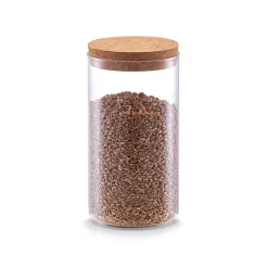 Bocal verre avec couvercle en liege 1.1l