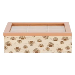 Boite à thé 6 compartiments terracotta- sweet leaves