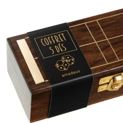 Boite a des en bois 16x5xh5cm