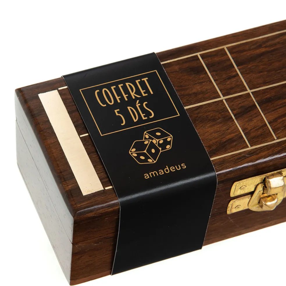 Boite a des en bois 16x5xh5cm