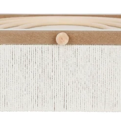 Boite avec couvercle en rotin naturel - blue sand