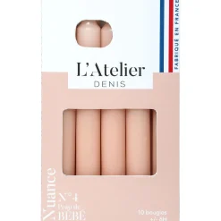 Boite de 10 bougies ménages, chandelles 6h