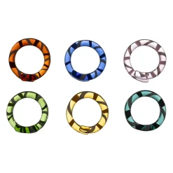 Boite de 6 ronds de serviette en verre multicolore - Colorea