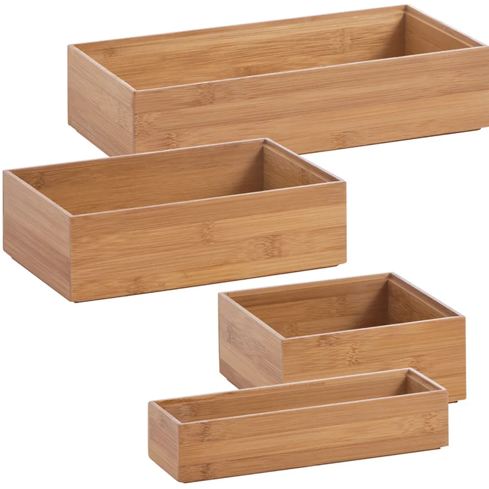 Boite de rangement en bambou 23x7.5xh5cm