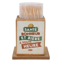 Boite pics apéro en bambou et pin - Copains d'Abord