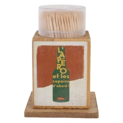 Boite pics apéro en bambou et pin - Copains d'Abord