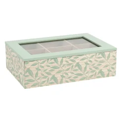 Boite the 6 compartiments retro summer en sauge