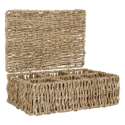 Boite the 6 compartiments borneo naturel 24.5x16xh8 cm