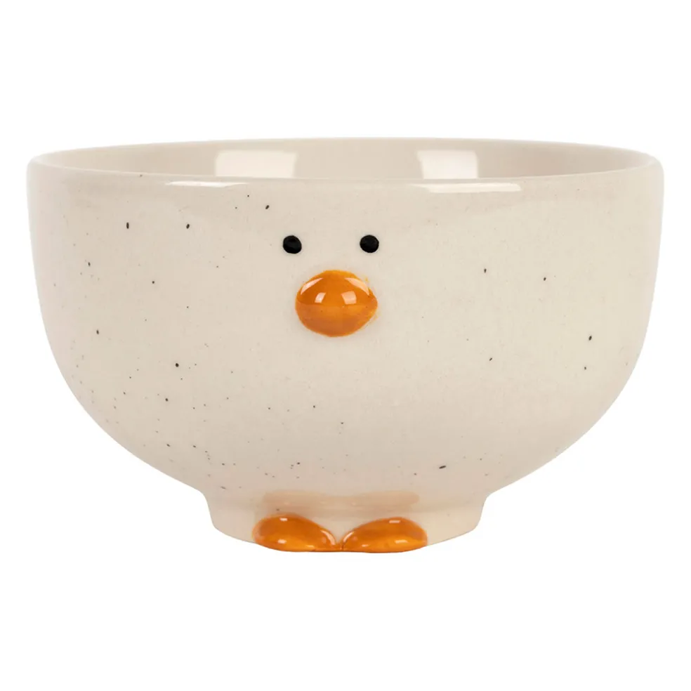 Bol en grès blanc canard 30cl - Sweetdream