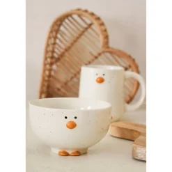 Bol en grès blanc canard 30cl - Sweetdream