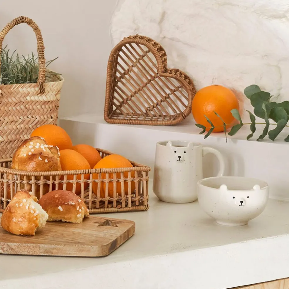 Bol en grès blanc ours 30cl - Sweetdream