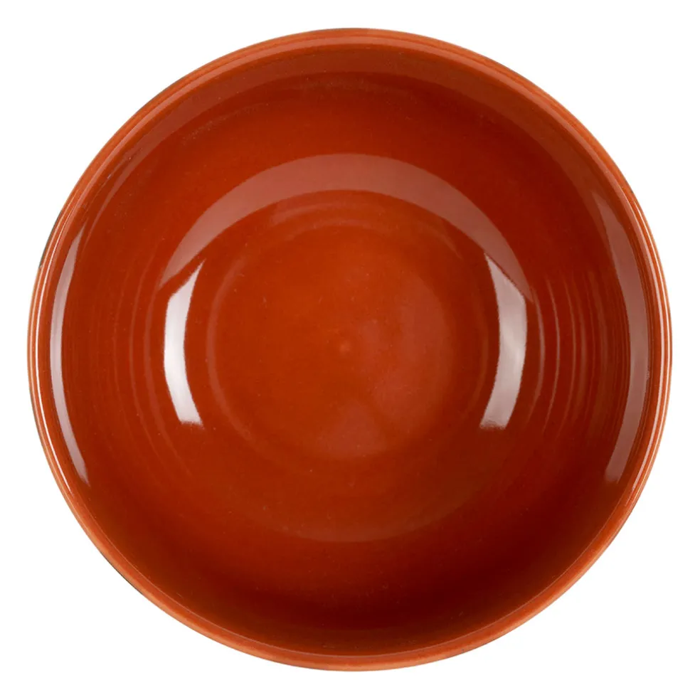 Bol en grès rayé émeraude et blanc 35cl - Alaria