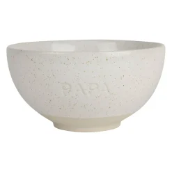 Bol papa en grès écru moucheté 70cl