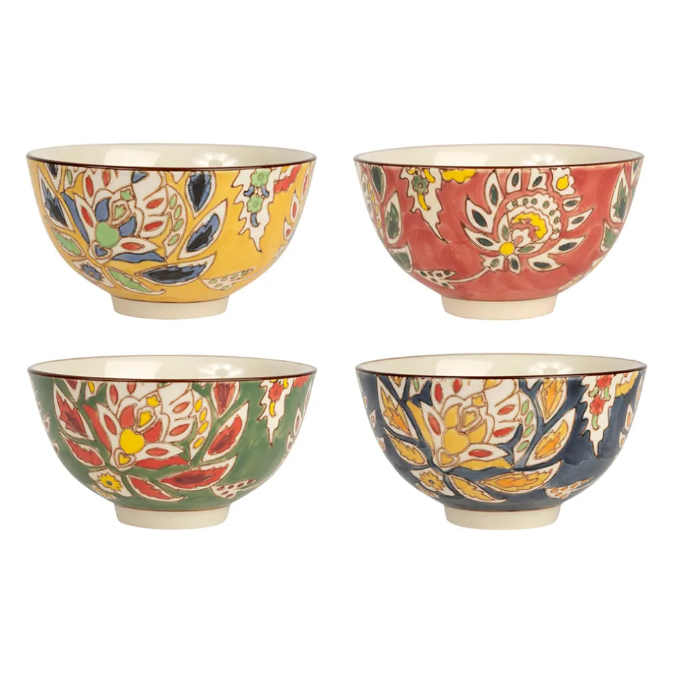 Bol x4 orchila multicolore 30cl