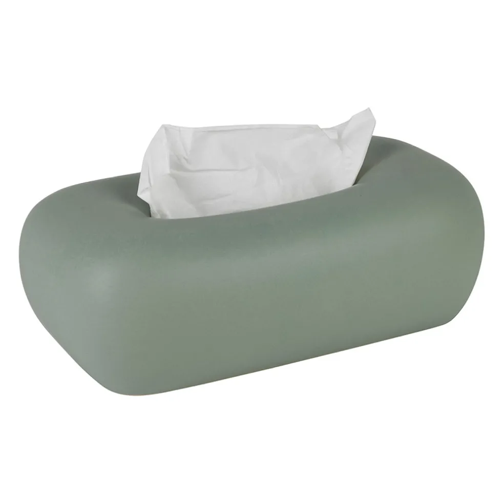 Boîte à mouchoir en grès sauge - Klosen