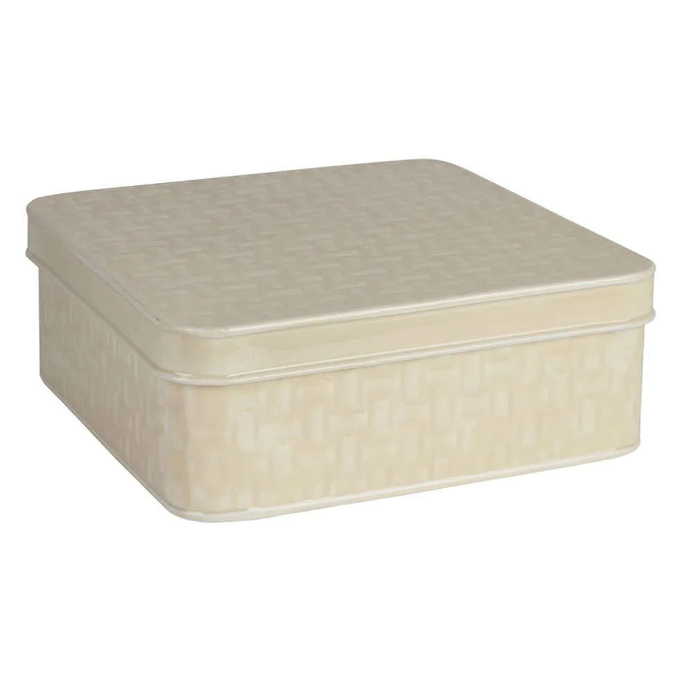 Boîte gigogne (x2) en fer ivoire