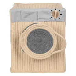 Boîte rangement lave-linge en coton écru - Sweetdream