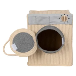 Boîte rangement lave-linge en coton écru - Sweetdream