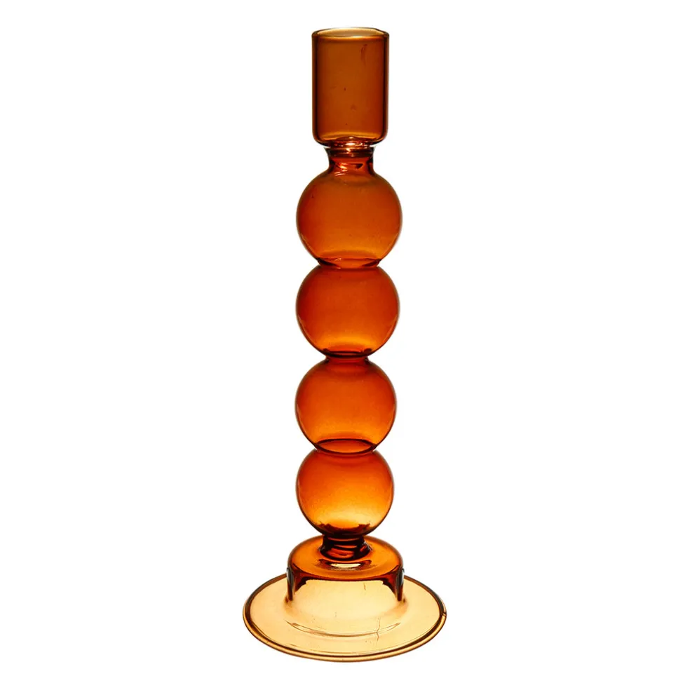 Bougeoir Aria Ambre D8Xh23.5Cm