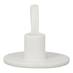 Bougeoir avec anse blanc en grès - blue sand