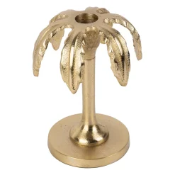 Bougeoir en aluminium doré d10xh15cm - Tropic Étoile
