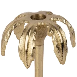 Bougeoir en aluminium doré d10xh15cm - Tropic Étoile