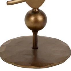 Bougeoir en fer mordoré h15cm - Soleil