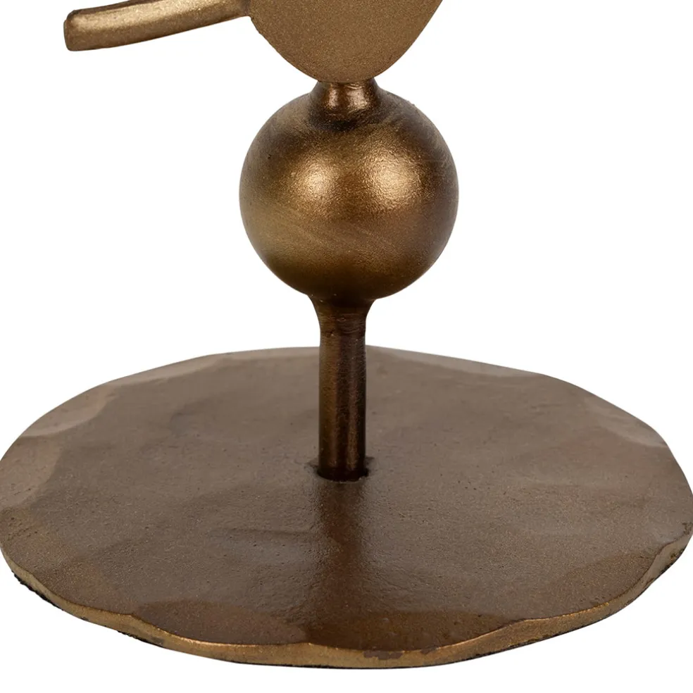 Bougeoir en fer mordoré h15cm - Soleil