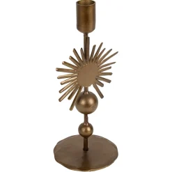 Bougeoir en fer mordoré h23cm - Soleil