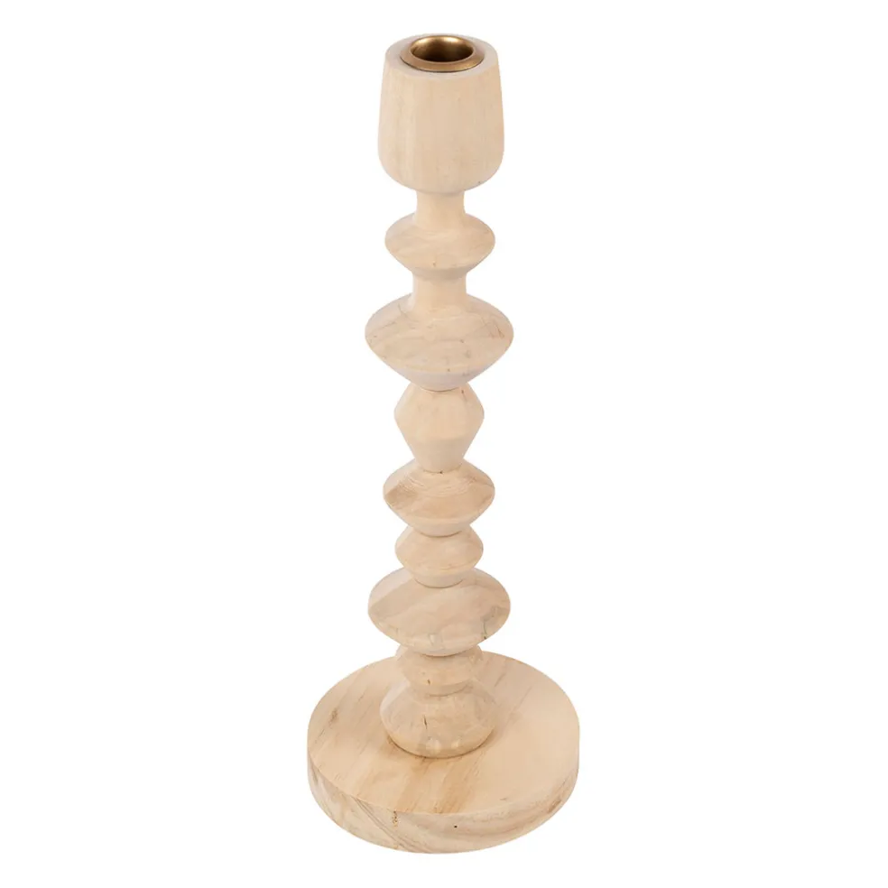 Bougeoir en pin naturel h33.5cm - Boise