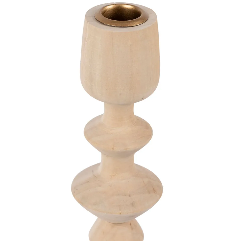 Bougeoir en pin naturel h33.5cm - Boise