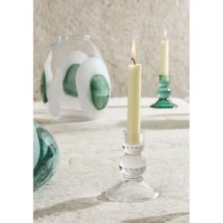 Bougeoir en verre h10cm - Alphe