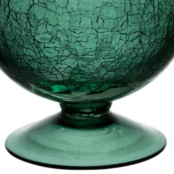 Bougeoir en verre émeraude h15.6cm - Oanez