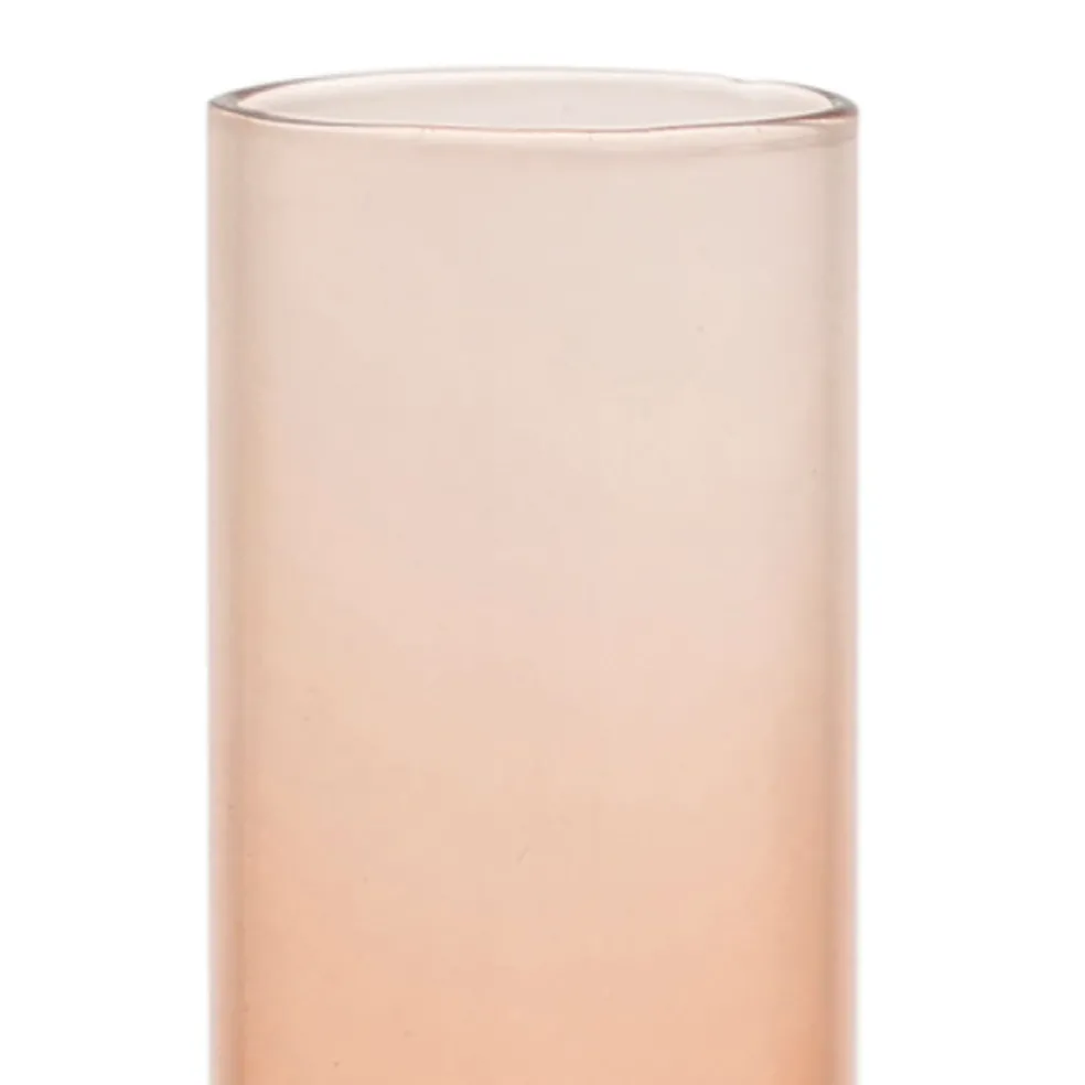 Bougeoir en verre terracotta d10xh8cm - Funny