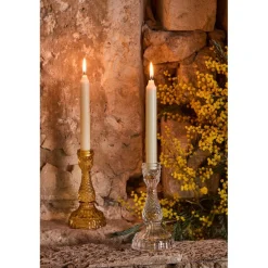 Bougeoir en verre transparent h17cm - Ceresse