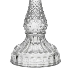 Bougeoir en verre transparent h17cm - Ceresse