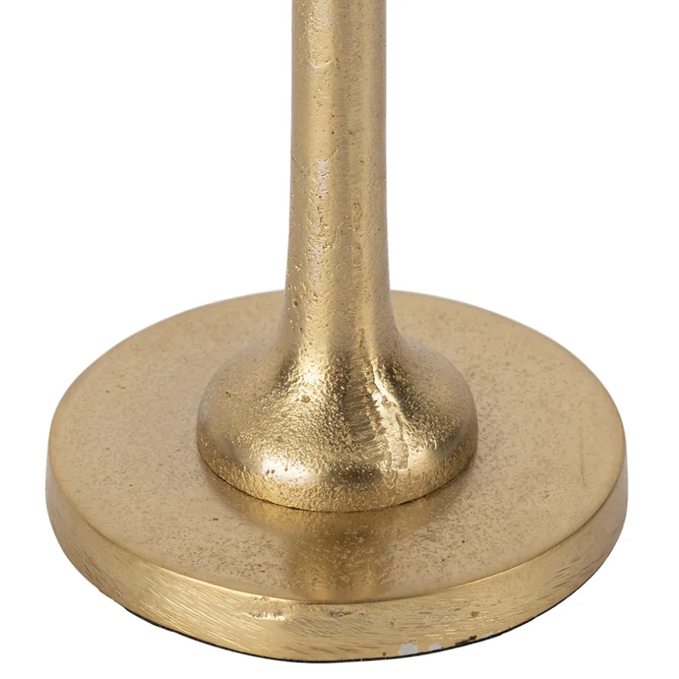 Bougeoir palmier en aluminium doré h25cm - Tropic Etoil