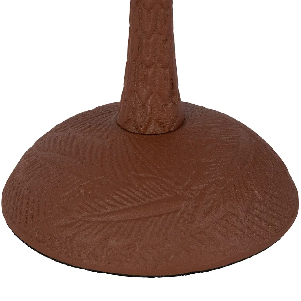 Bougeoir palmier en aluminium terracotta h19cm - Tropic Etoil