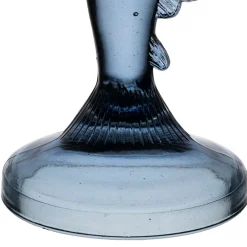 Bougeoir poisson en verre bleu h20cm - Oanez