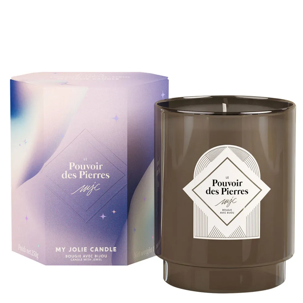 Bougie Bijou Bracelet Or pierre Oreil du tigre lavande boisé 50h