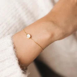 Bougie Bijou Bracelet Or pierre Nacre lavande boisé 50h