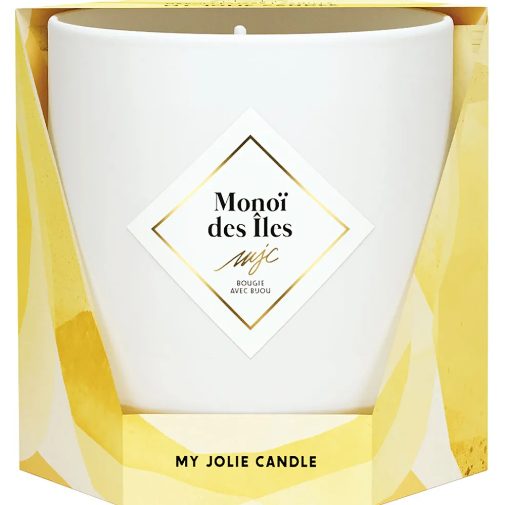 Bougie Bijou Bracelet Or bille noire Monoï des îles 45h