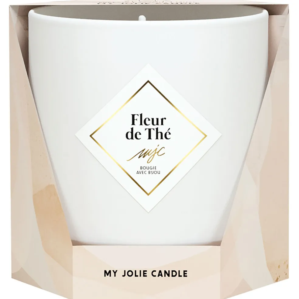 Bougie Bijou Bracelet Or bille beige Fleur de thé 45h