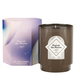 Bougie Bijou Bracelet pierre Lazurite lavande boisé 50h