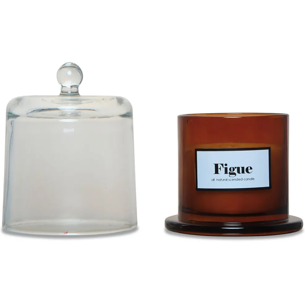 Bougie cloche parfumée Figue Boisée 50h