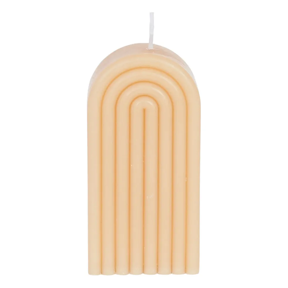 Bougie en paraffine beige - Funny