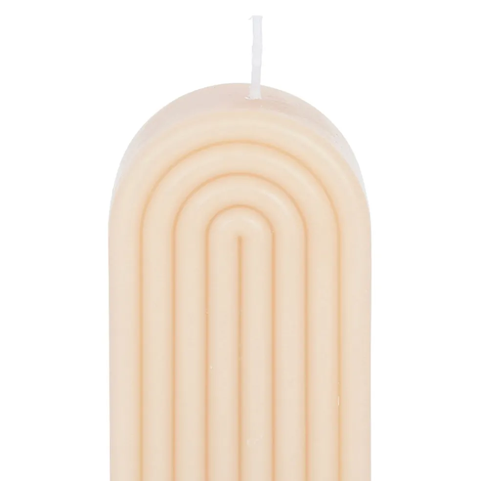 Bougie en paraffine beige - Funny